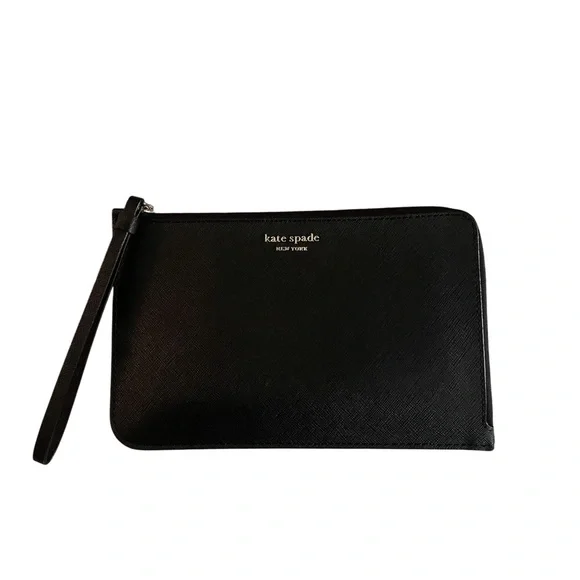 Kate Spade Black Saffiano Leather Wristlet - Picture 3 of 13